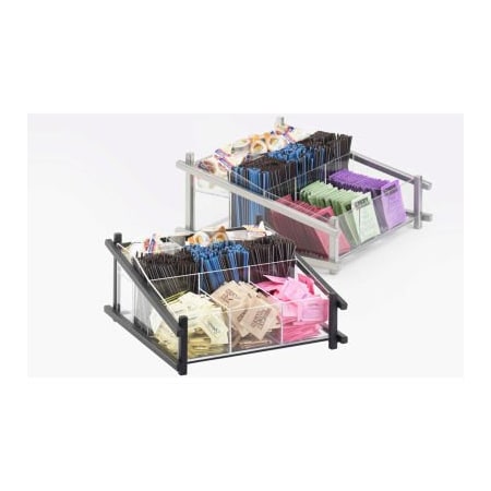 Cal-Mil Cal-Mil 1148-74 One by One Condiment Organizer 13"W x 14"D x 6-1/2"H Silver 1148-74